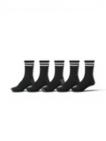 Chaussettes Globe Carter Crew Sock 5 Pack Black/Assorted, vue du pack