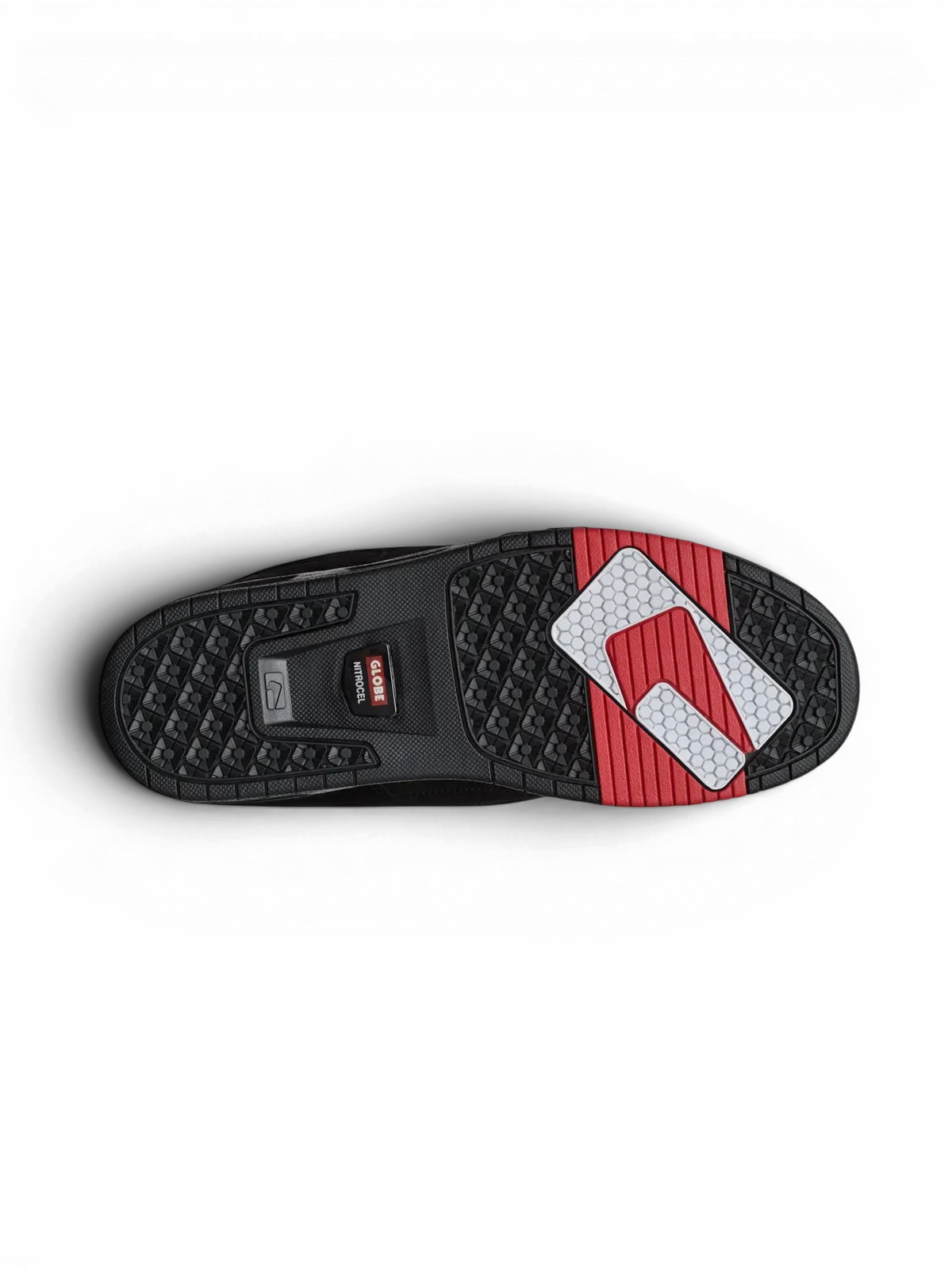 Chaussures de skateboard Globe Ct-4 Black Suede, vue de dessous