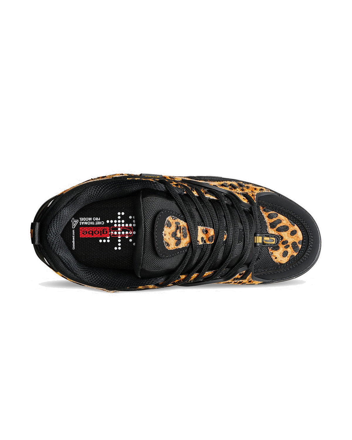 Chaussures de skateboard Globe Ct-4 Leopard, vue du dessus