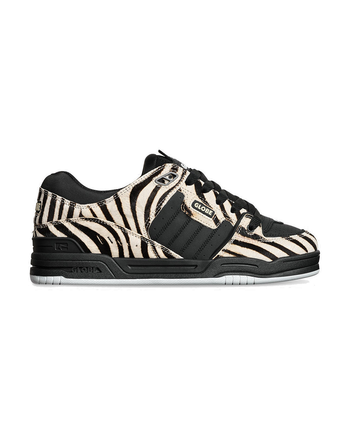 Chaussures de skateboard Globe Fusion Zebra, vue de profil