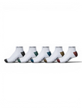 Chaussettes Globe Ingles Ankle Sock 5 Pack White/Assorted, vue du pack