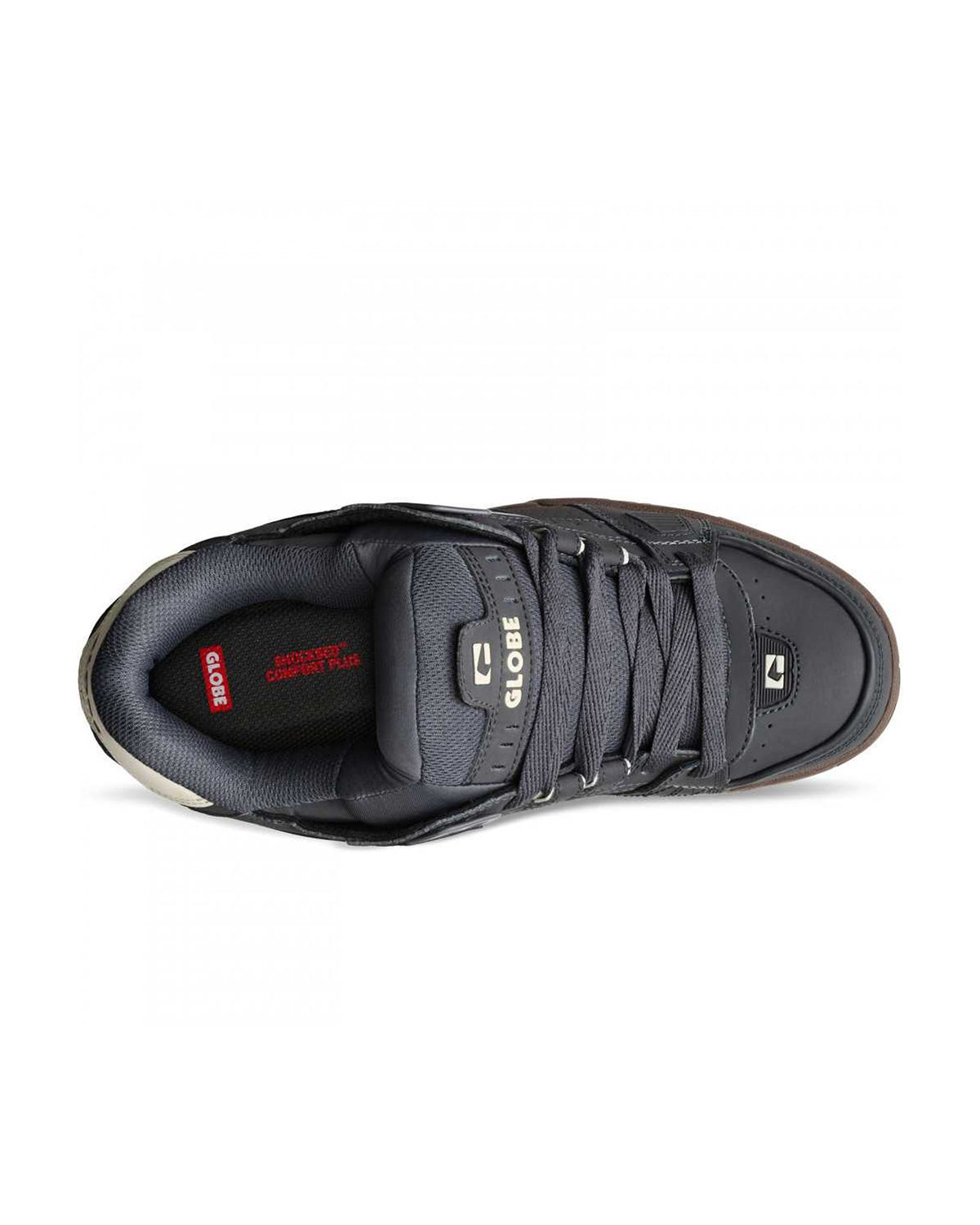 Chaussures de skateboard Globe Sabre Lead/Gum, vue du dessus