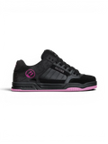 Chaussures de skateboard Globe Tilt Black/Black/Pink, vue de coté
