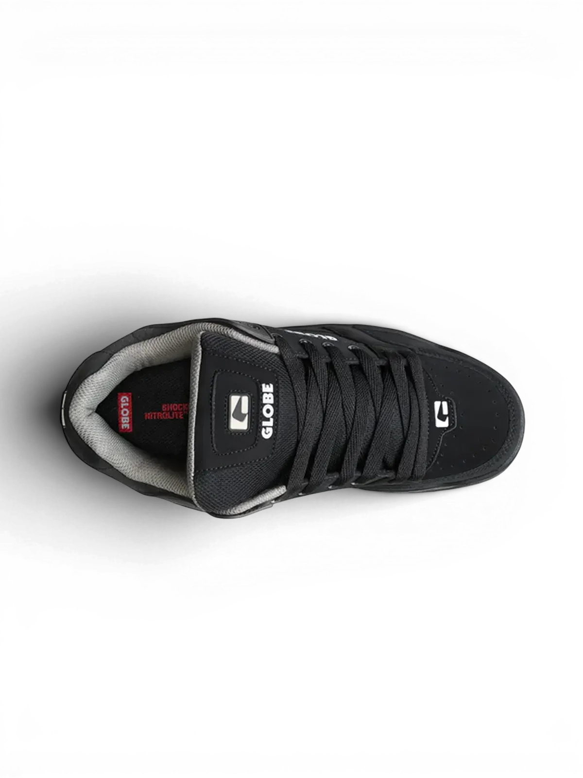 Chaussures de skateboard Globe Tilt Black/Black Tpr, vue de dessus
