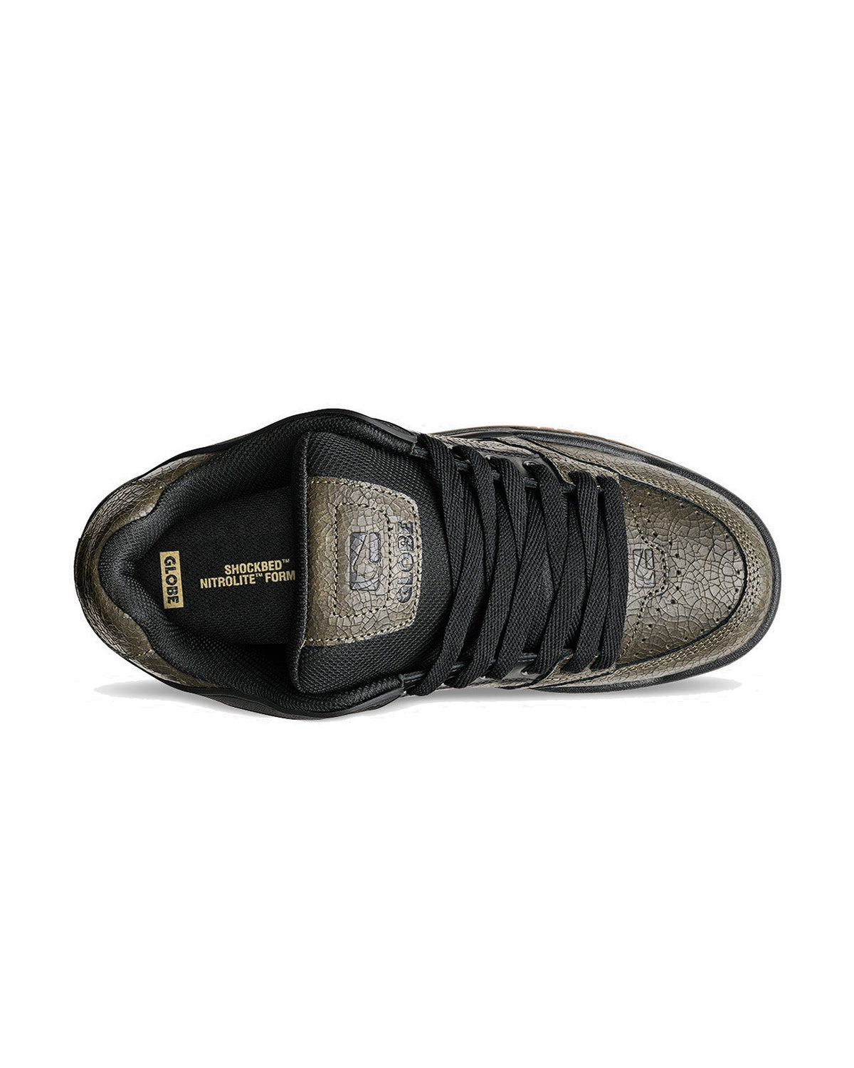 Chaussures de skateboard Globe Tilt Distressed Leather, vue du dessus
