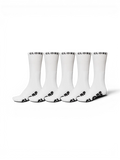 Chaussettes Globe Tilt Hi Crew Sock 5 Pack White/Assorted, vue du pack
