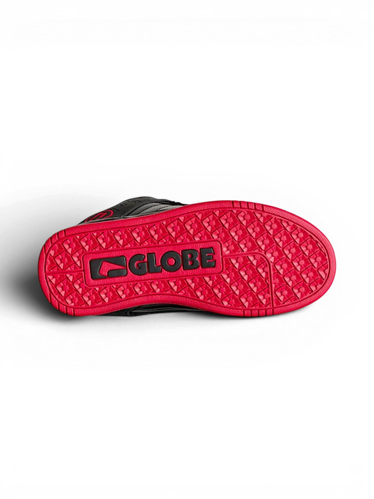 Chaussures de skateboard Globe Tilt-Kids Black/True Red, vue de dessous