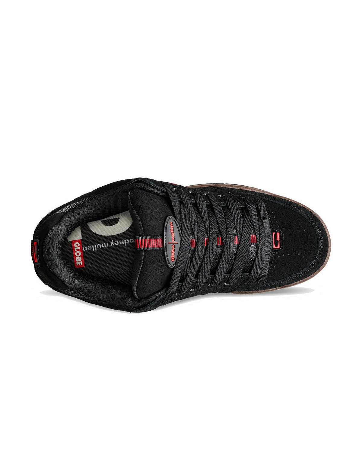 Chaussures de skateboard Globe Tilt Prime Black/Gum, vue du dessus