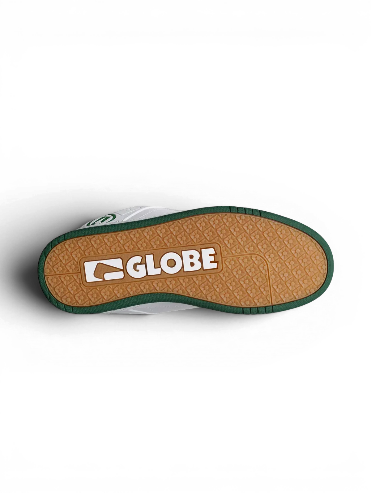Chaussures de skateboard Globe Tilt White/Green, vue de dessous