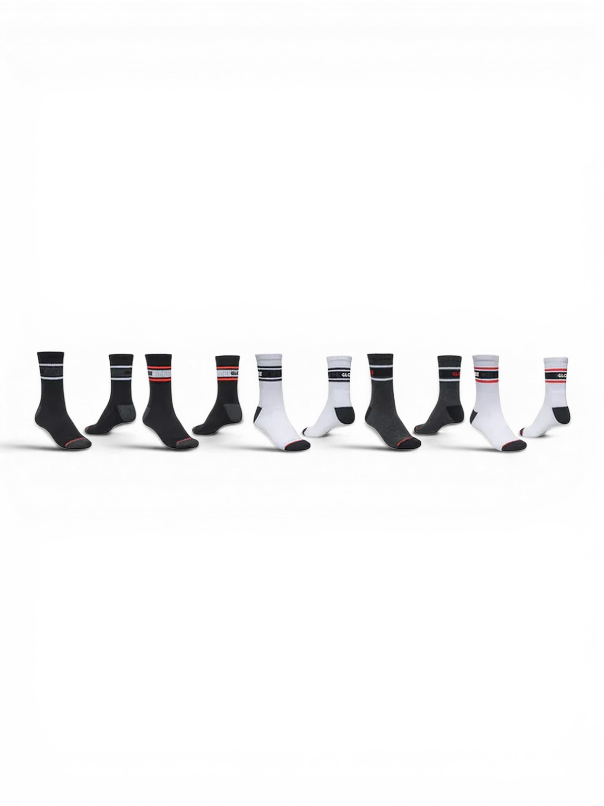Chaussettes Globe Triple Stripe Crew Sock 5 Pack Assorted, vue du pack