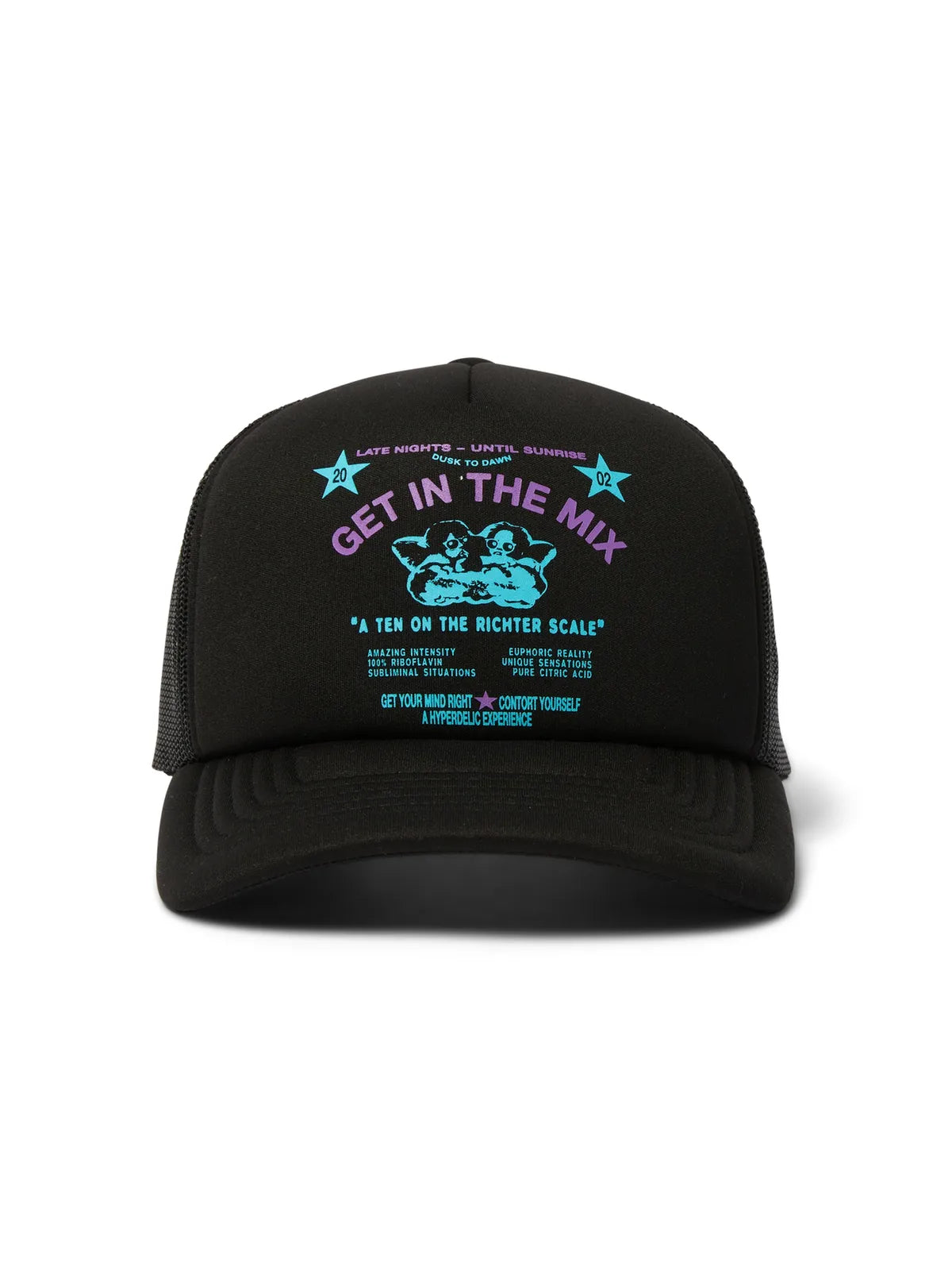Casquettes Huf Cap After Midnight Trucker Black, vue de face