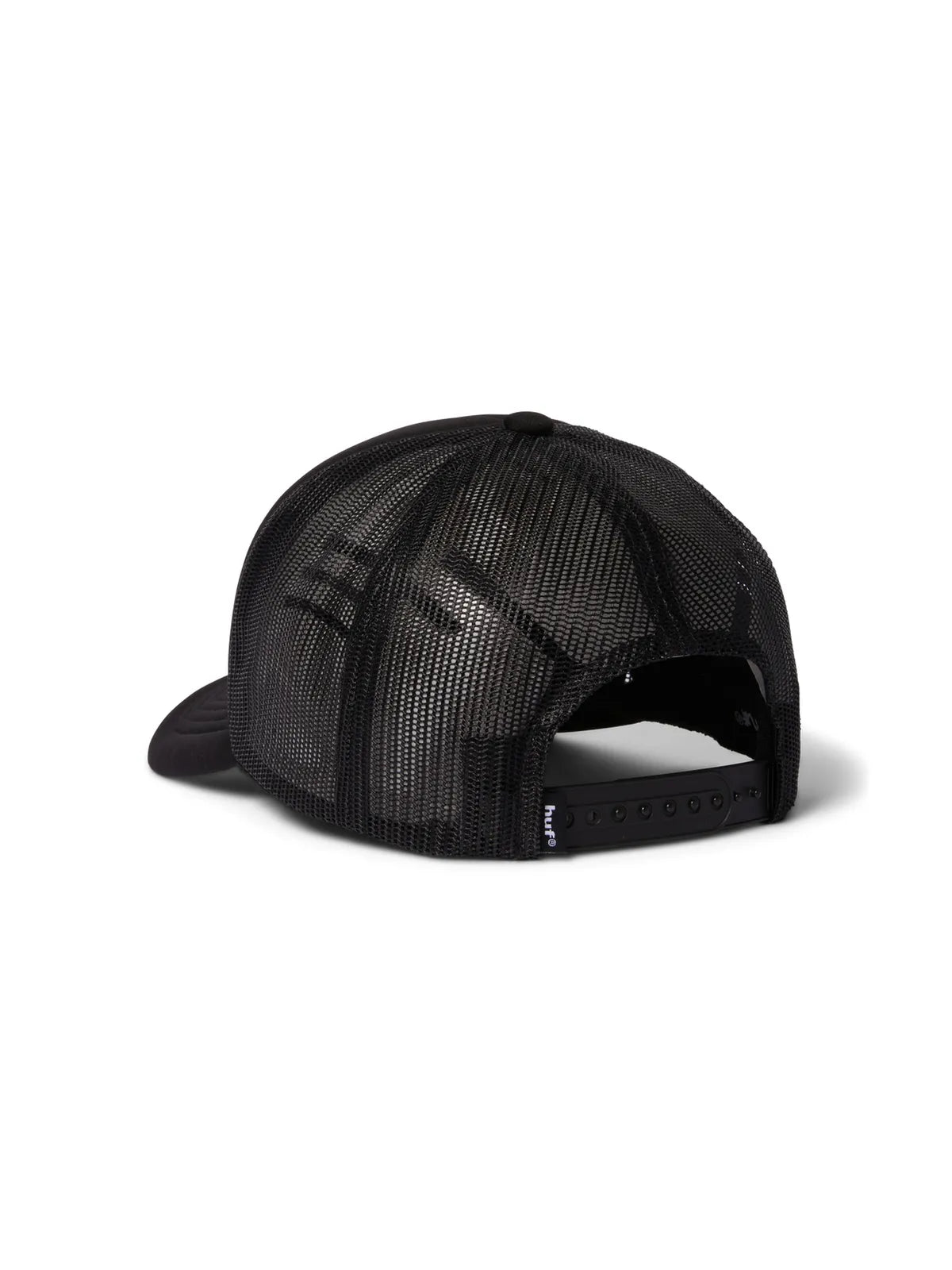 Casquettes Huf Cap After Midnight Trucker Black, vue de 3/4 arrière