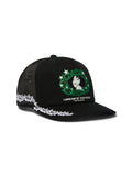 Casquettes Huf Cap Fantasies Trucker Black, vue de 3/4 avant