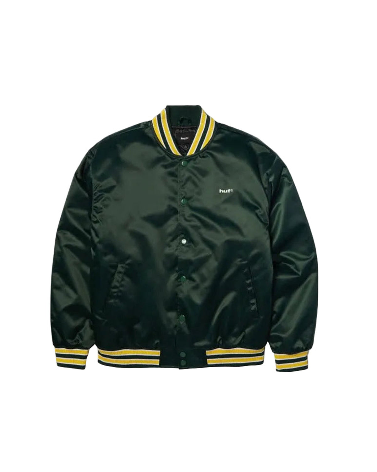 Vestes Huf Huf Jacket Digital Renaissance Baseball Forest Green Forest Green, vue de face