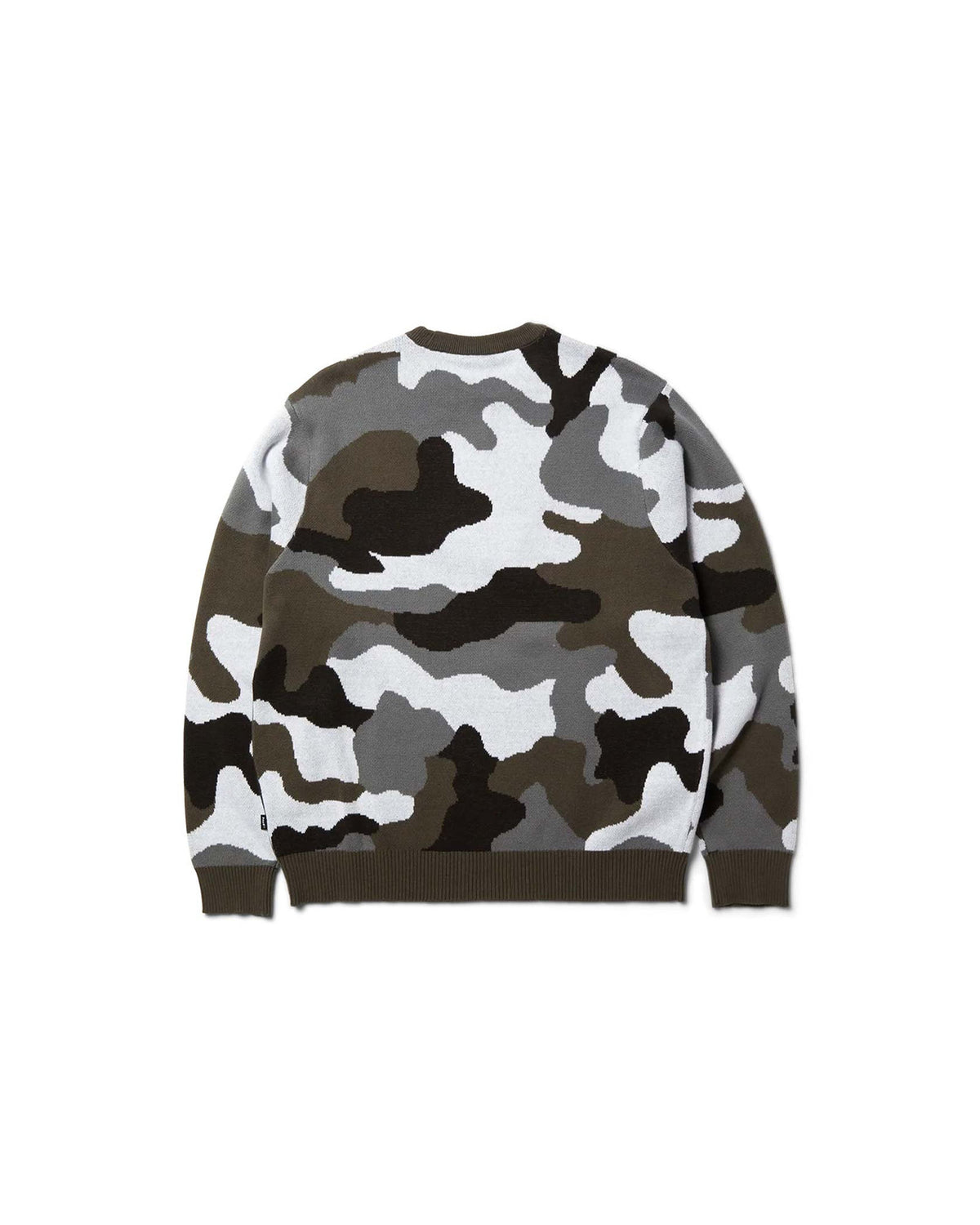 Pulls Huf Huf Pull Arch Jacquard Camo Crewneck Camo Camo, vue de dos