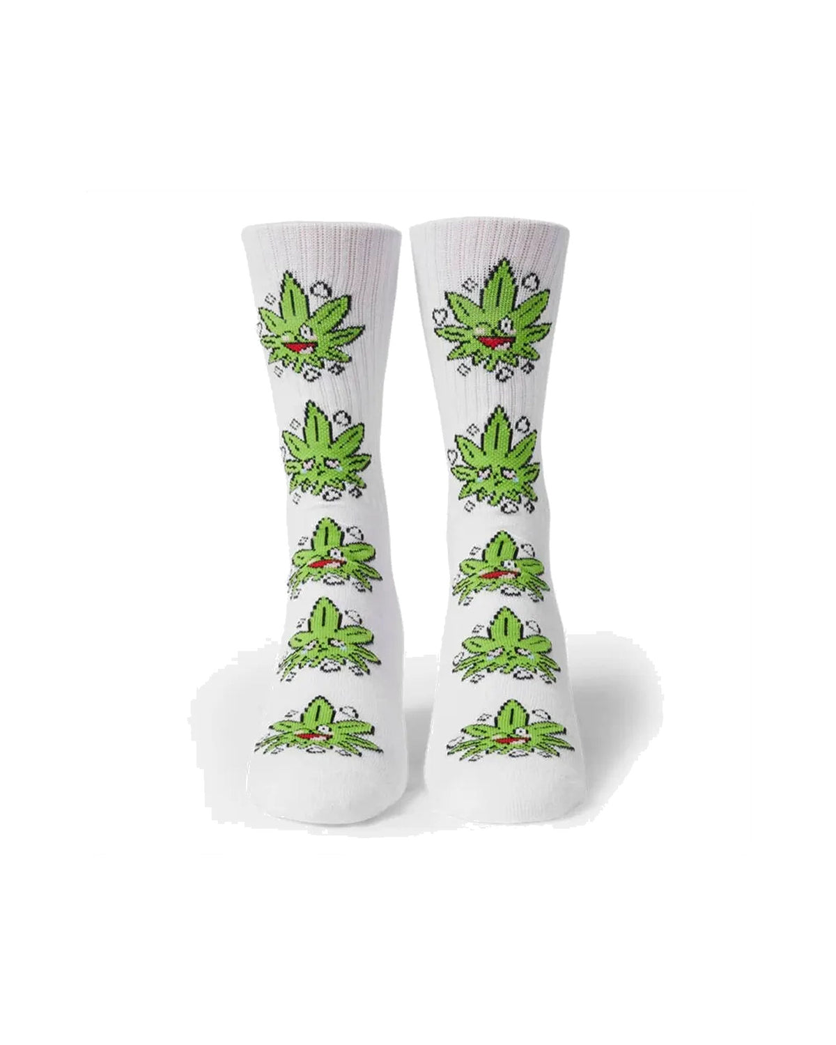 Chaussettes Huf Huf Socks Kawaii Buddy White White, vue de face