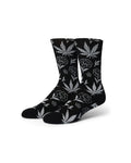 Chaussettes Huf Huf Socks Plantlife Porcelain Black Porcelain Black, vue de face de ¾