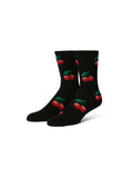 Chaussettes Huf Socks Cherry Bomb Crew Black, vue en paire