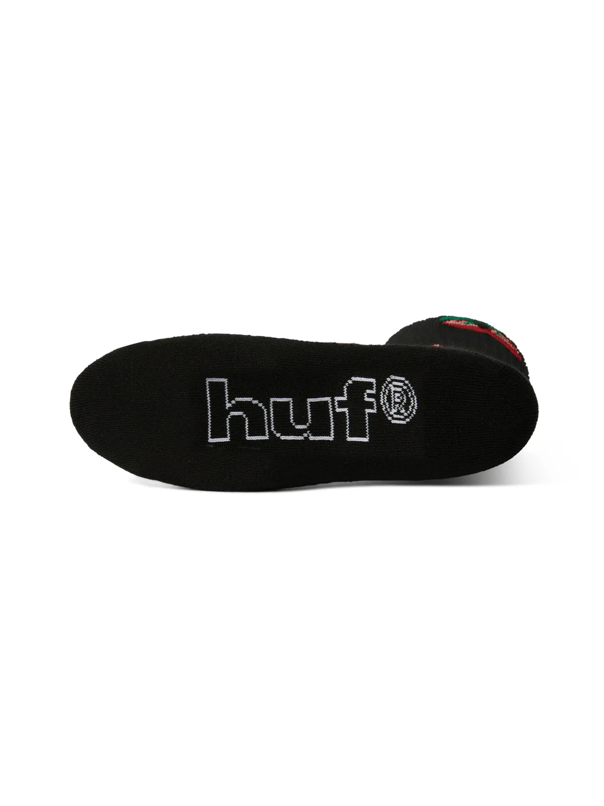 Chaussettes Huf Socks Cherry Bomb Crew Black, vue de dessous