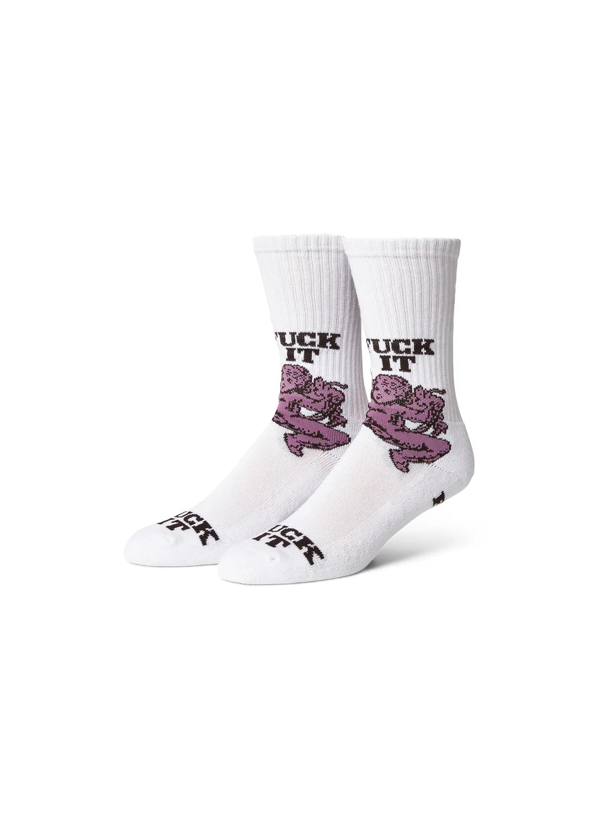 Chaussettes Huf Socks Divine Crew White, vue en paire