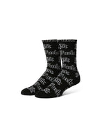 Huf Socks Fuck It Old English Black - Chaussettes
