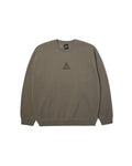 Sweatshirts Huf Huf Sweat Triple Triangle Embroidered Crew Dark Earth Brown Dark Earth Brown, vue de face