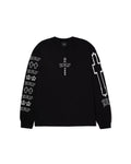 Teeshirts Huf Huf T-Shirt Hard Luxe Ls Black Black, vue de face