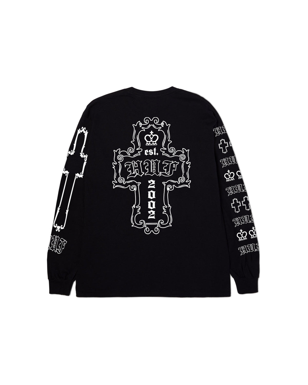 Teeshirts Huf Huf T-Shirt Hard Luxe Ls Black Black, vue de dos