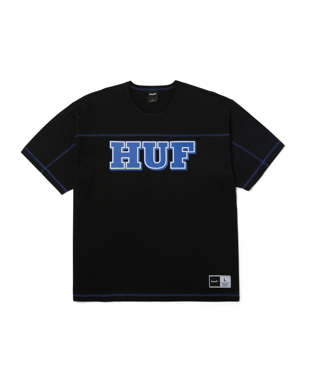 Teeshirts Huf Huf T-Shirt Legacy Football Black Black, vue de face