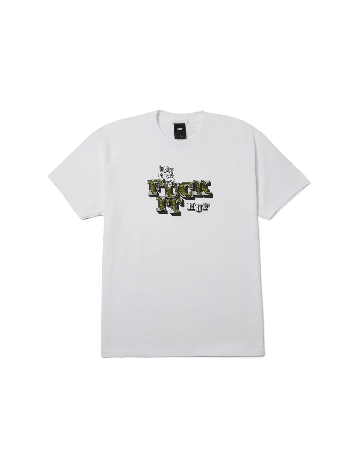 Teeshirts Huf T-Shirt Divine Ss White, vue à plat devant