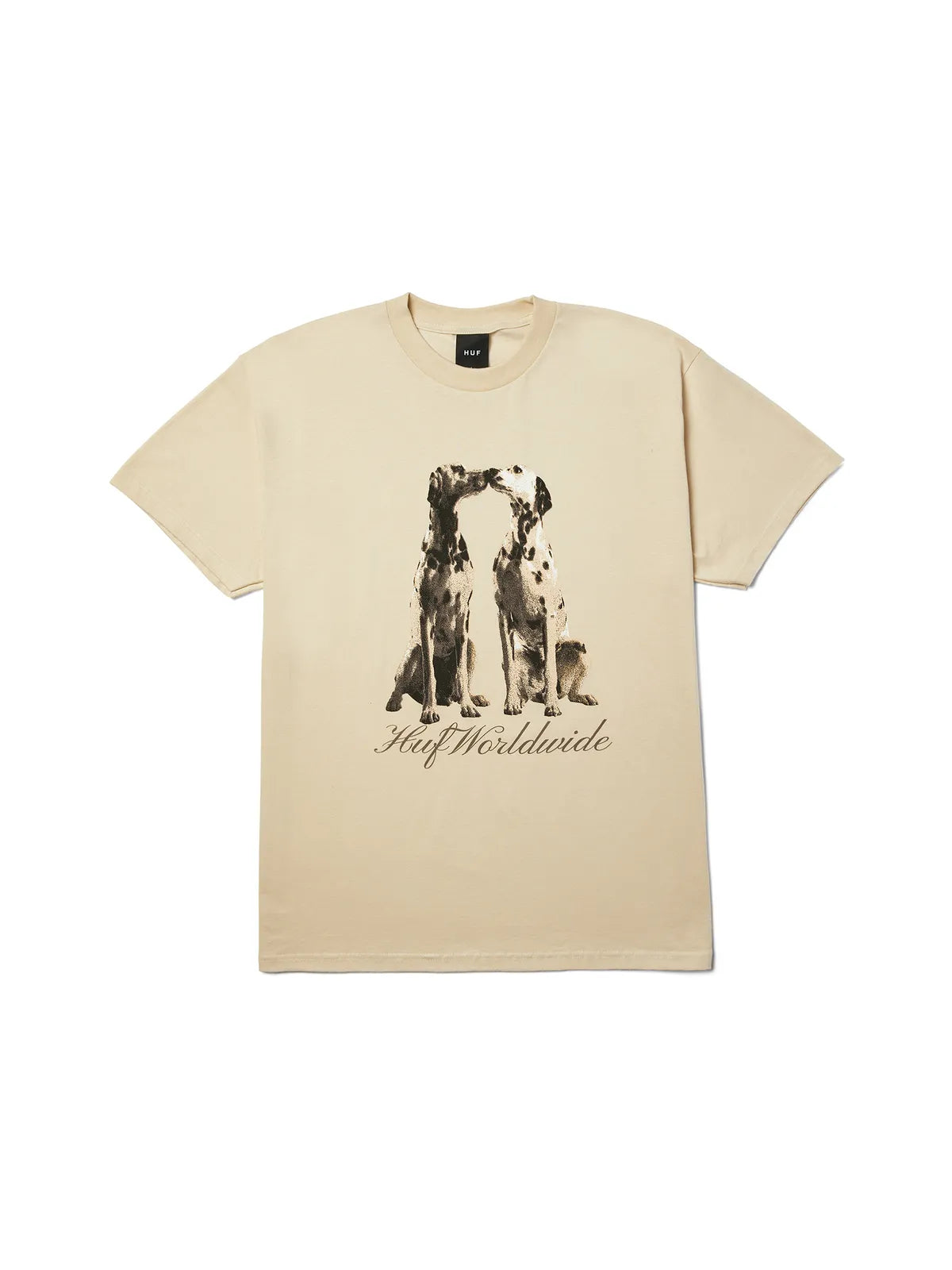 Teeshirts Huf T-Shirt Dogged Ss Bleach, vue à plat devant