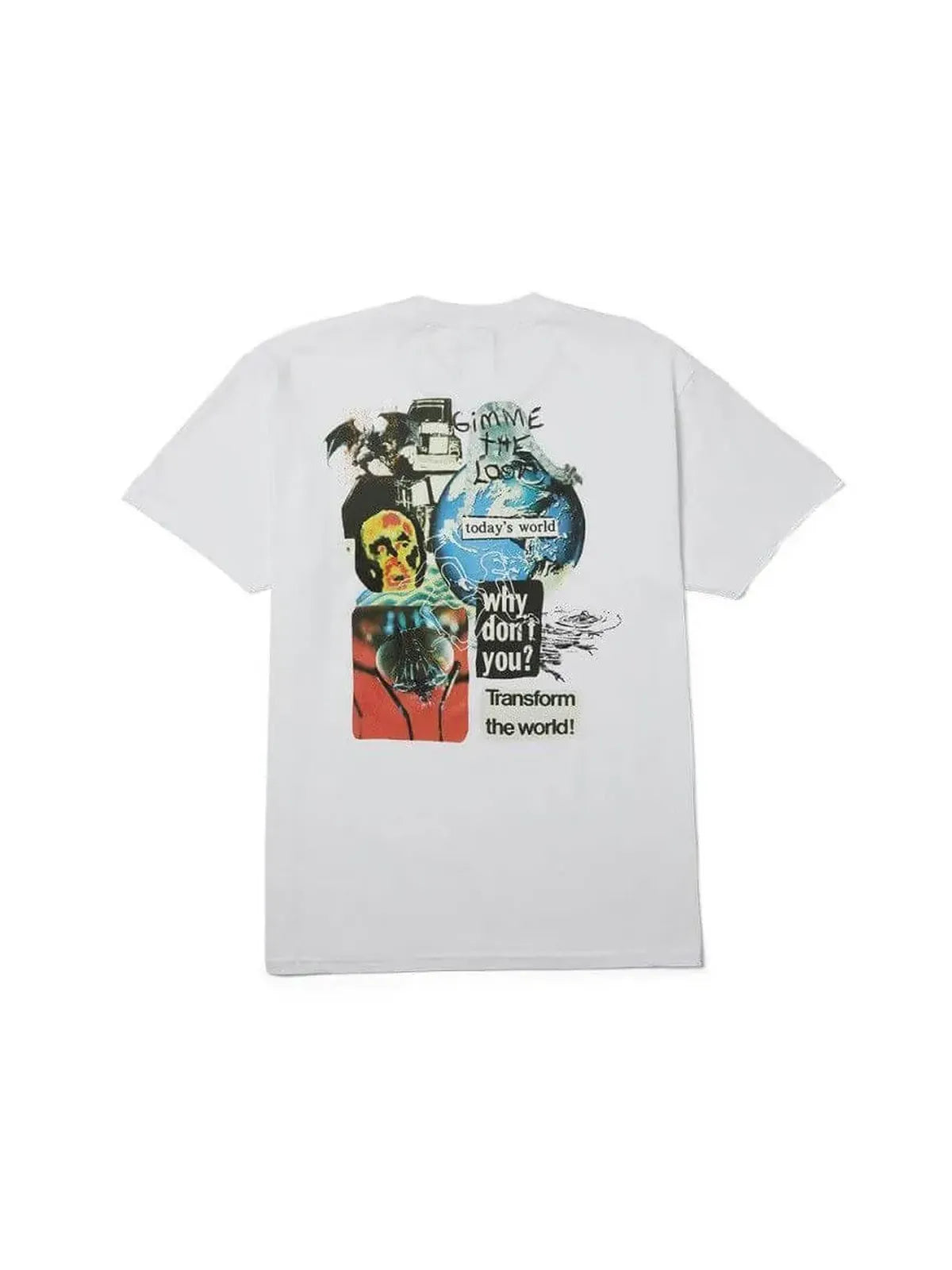 Teeshirts Huf T-Shirt Gimme The Loot Ss White, vue à plat devant