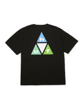 Teeshirts Huf T-Shirt Prism Tt Ss Black, vue à plat devant