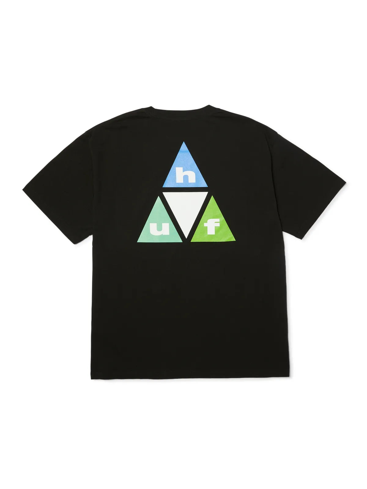 Teeshirts Huf T-Shirt Prism Tt Ss Black, vue à plat devant