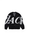 Vestes Jacker Ads Cardigan Mohair Black, vue de face a plat