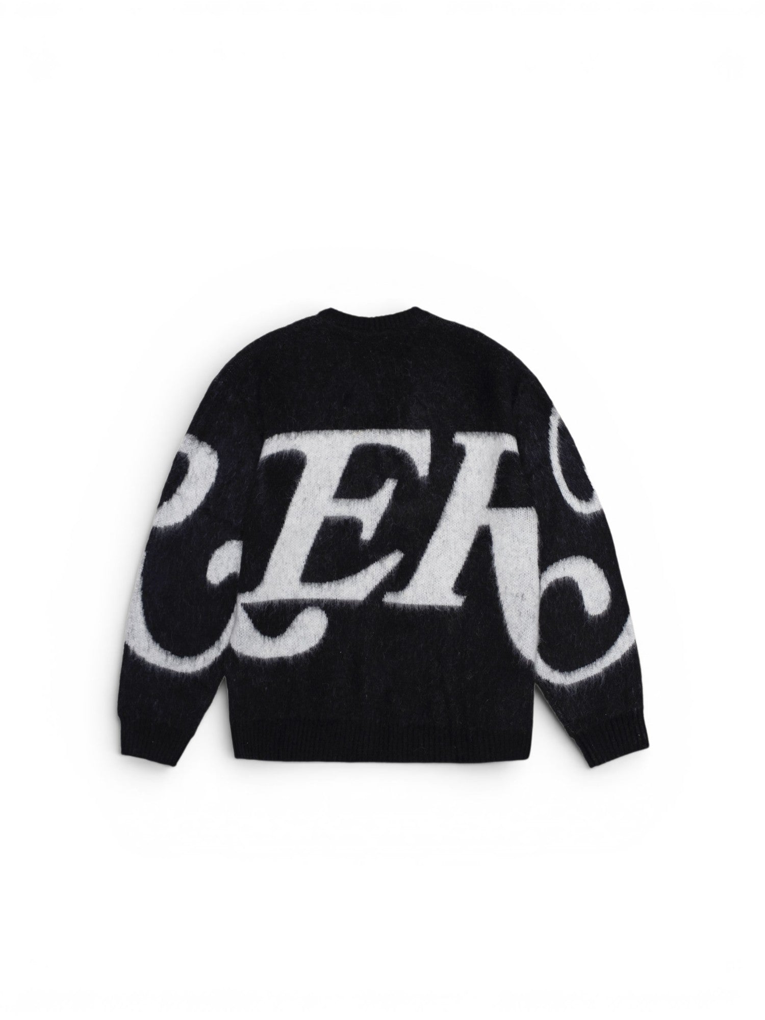 Vestes Jacker Ads Cardigan Mohair Black, vue de dos a plat