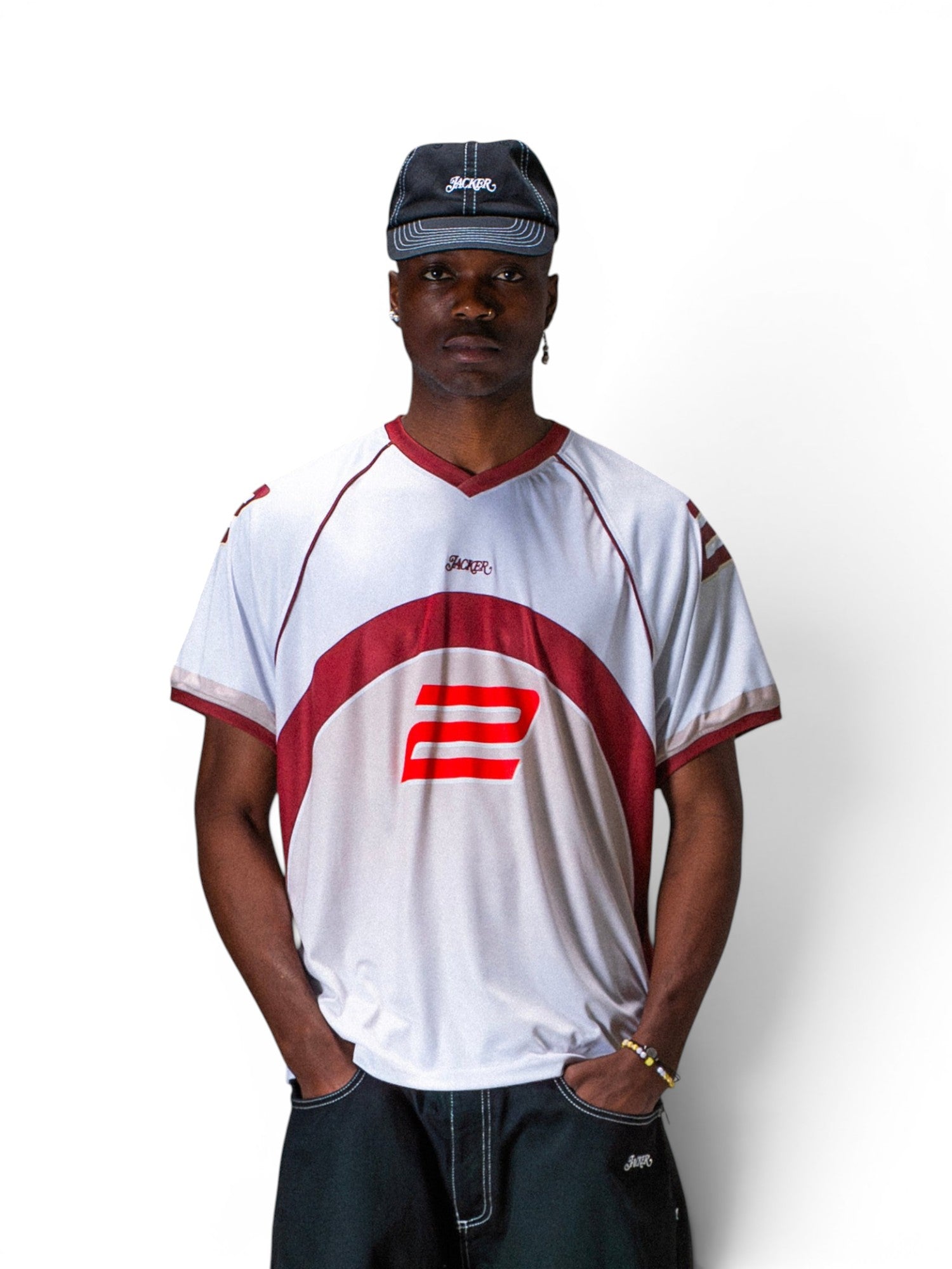 Teeshirts Jacker Back 2 Back Jersey White, vue de face