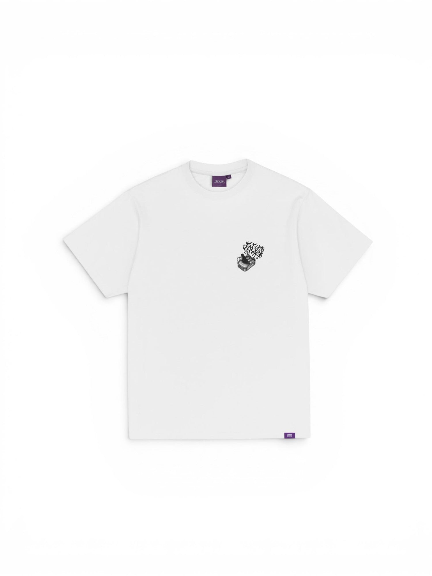Teeshirts Jacker Black Sardine T-Shirt White, vue a plat de face