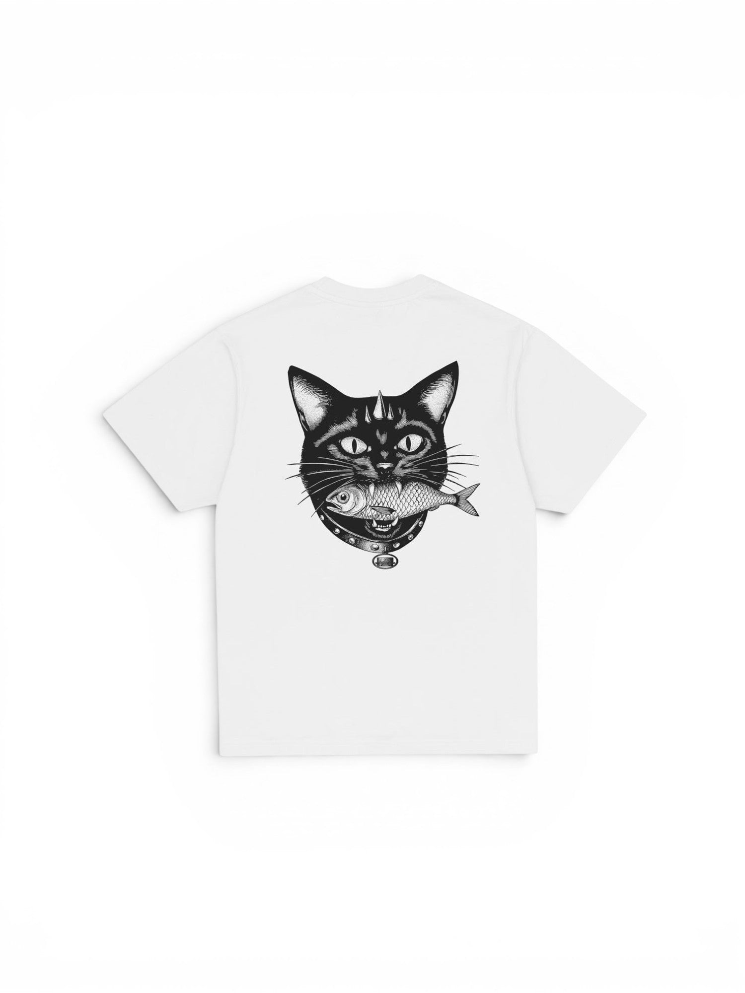Teeshirts Jacker Black Sardine T-Shirt White, vue a plat de dos