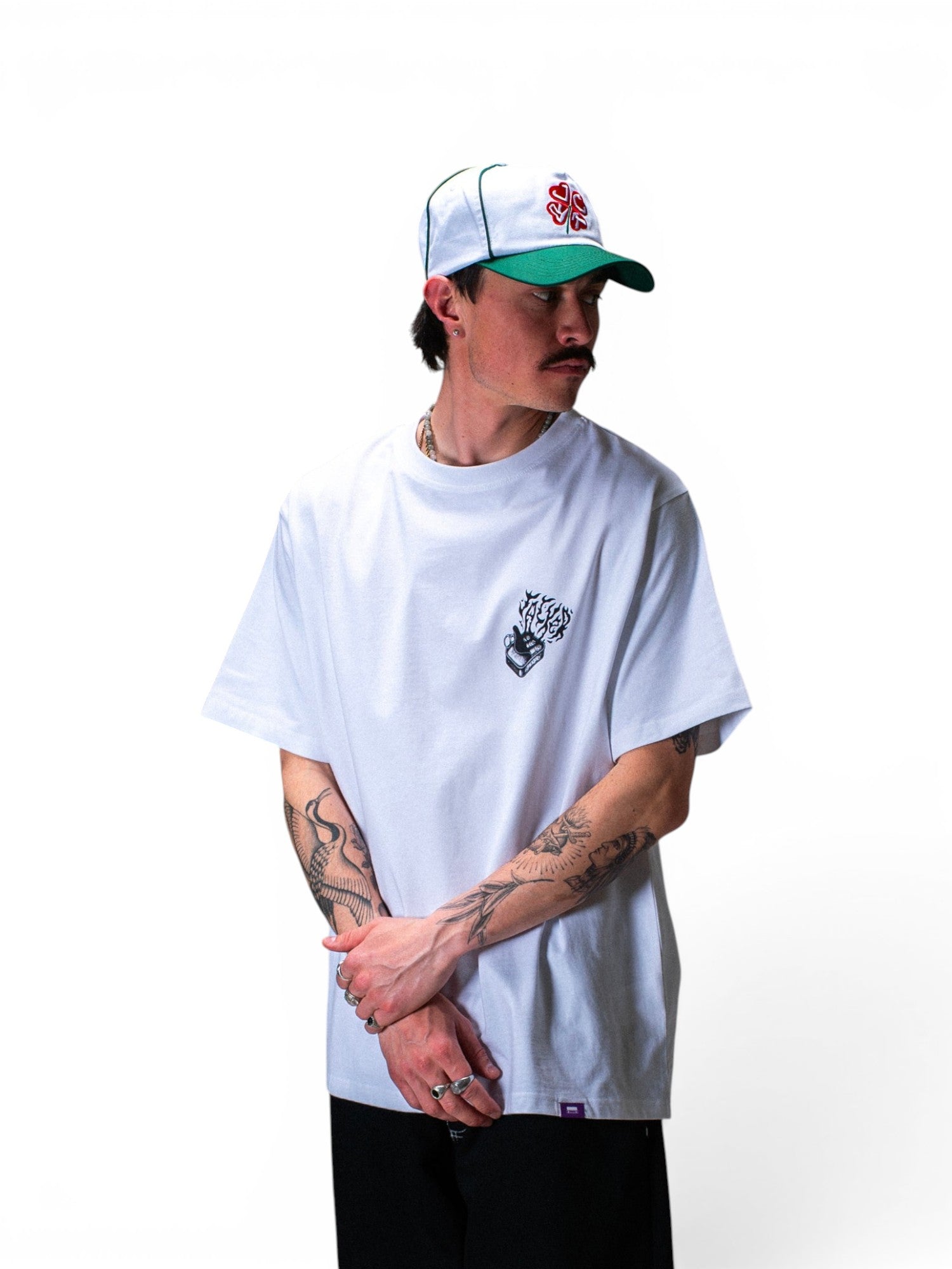 Teeshirts Jacker Black Sardine T-Shirt White, vue portée de face