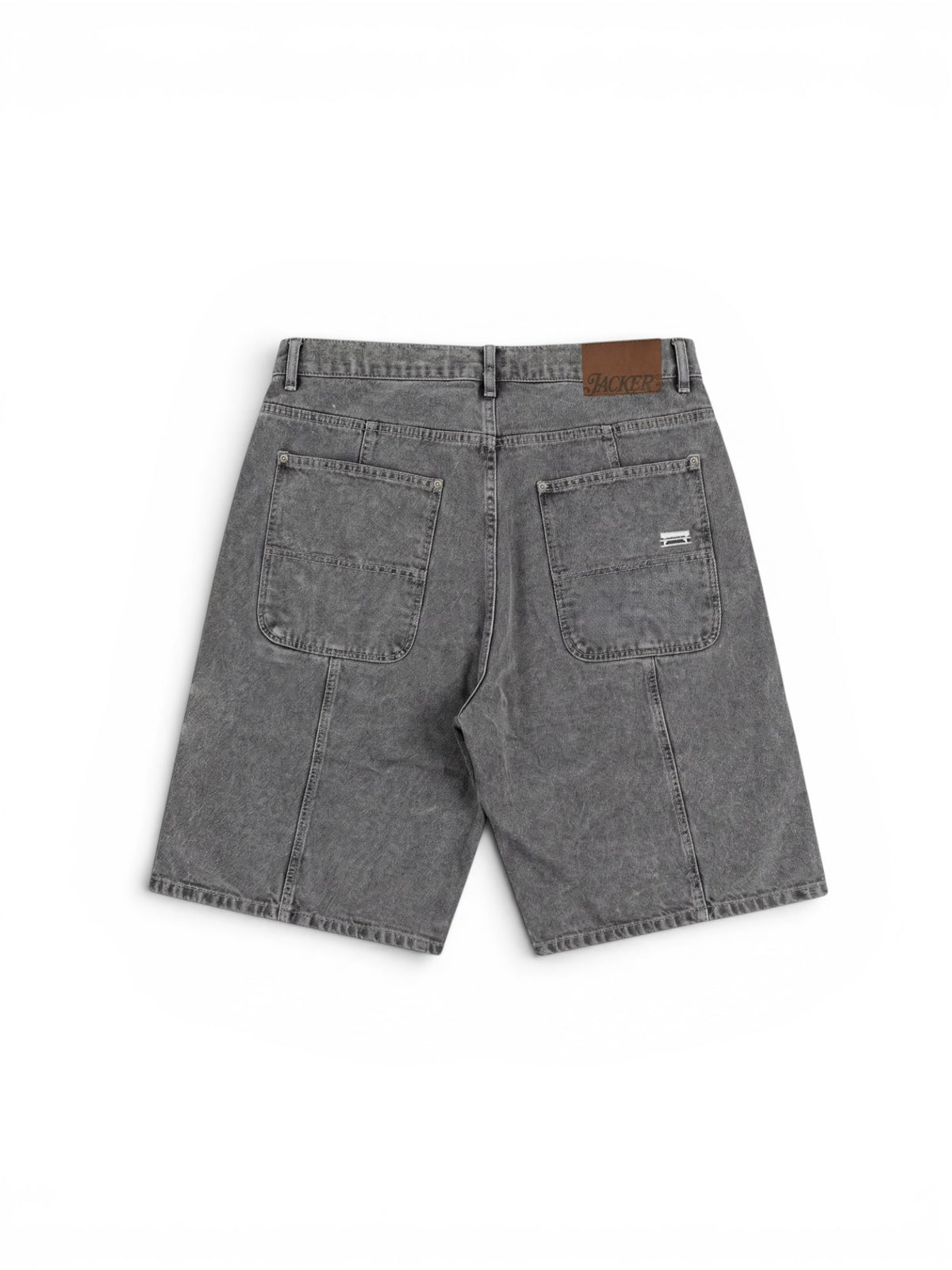 Shorts Jacker Classic 3 Stripes Baggy Short Grey, vue de dos a plat