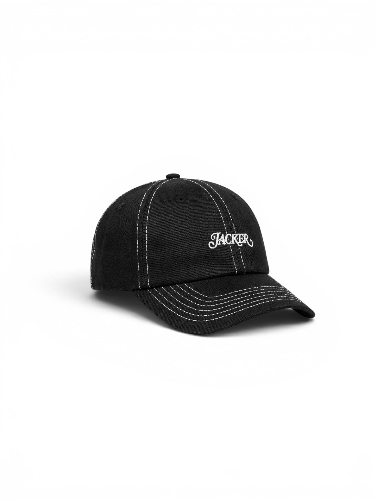 Casquettes Jacker Classic Cap Black, vue de face ¾