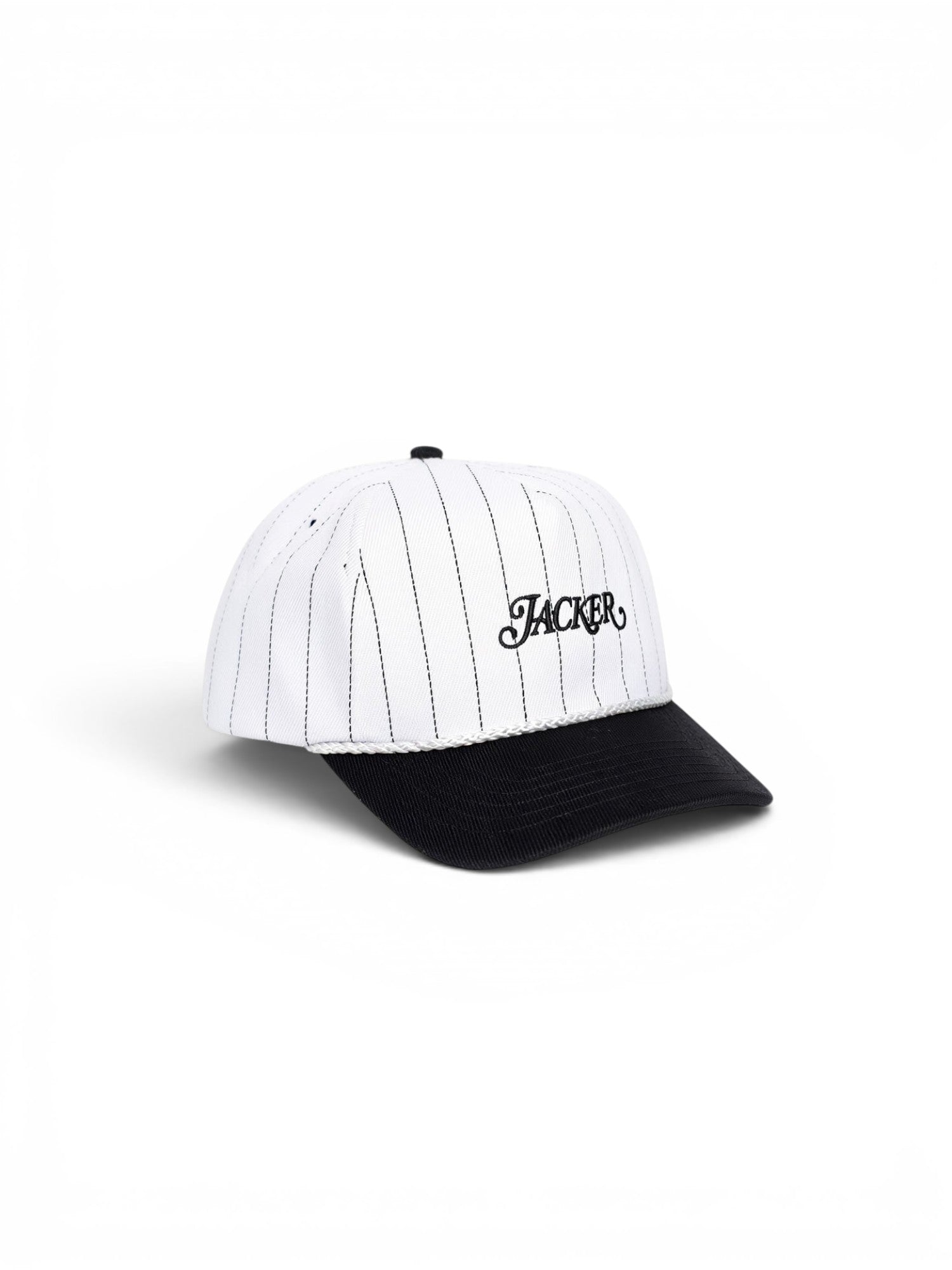 Vue casquette jacker classic stripe de 3/4