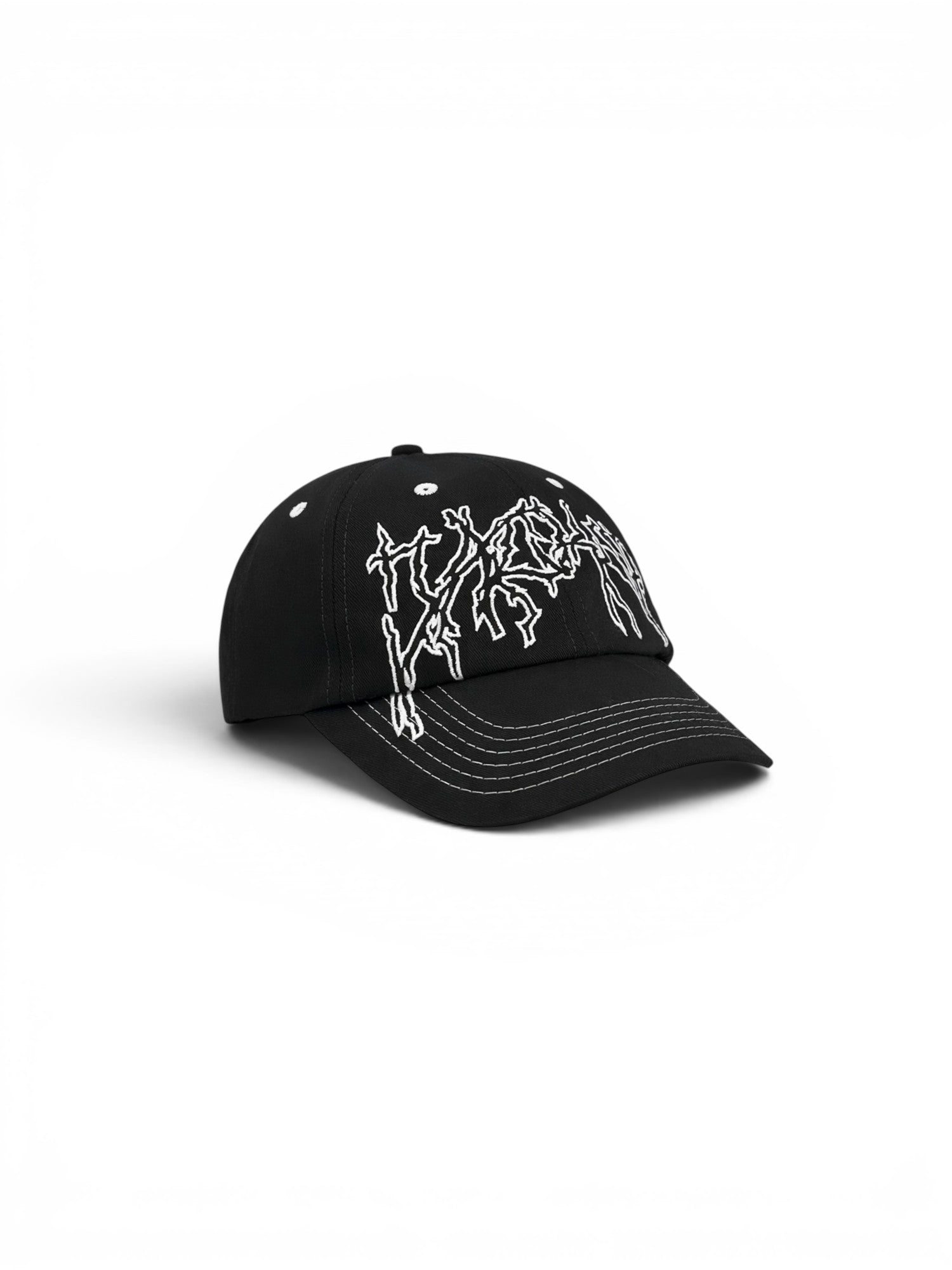Casquettes Jacker Crash Cap Black, vue de face ¾