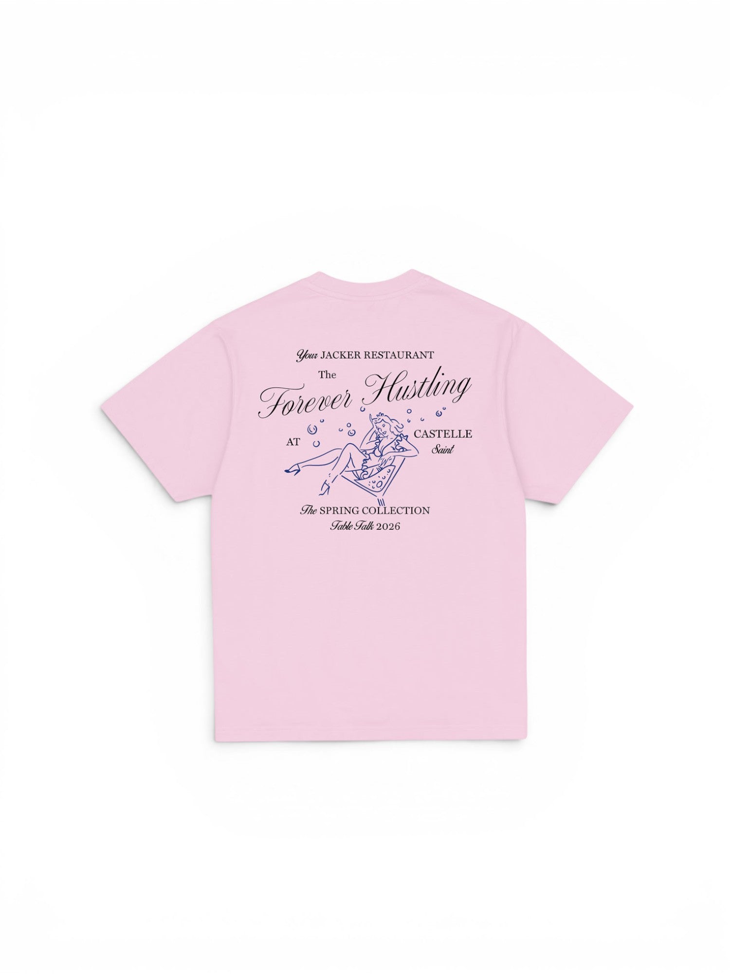 Teeshirts Jacker Grace T-Shirt Pink, vue de dos a plat