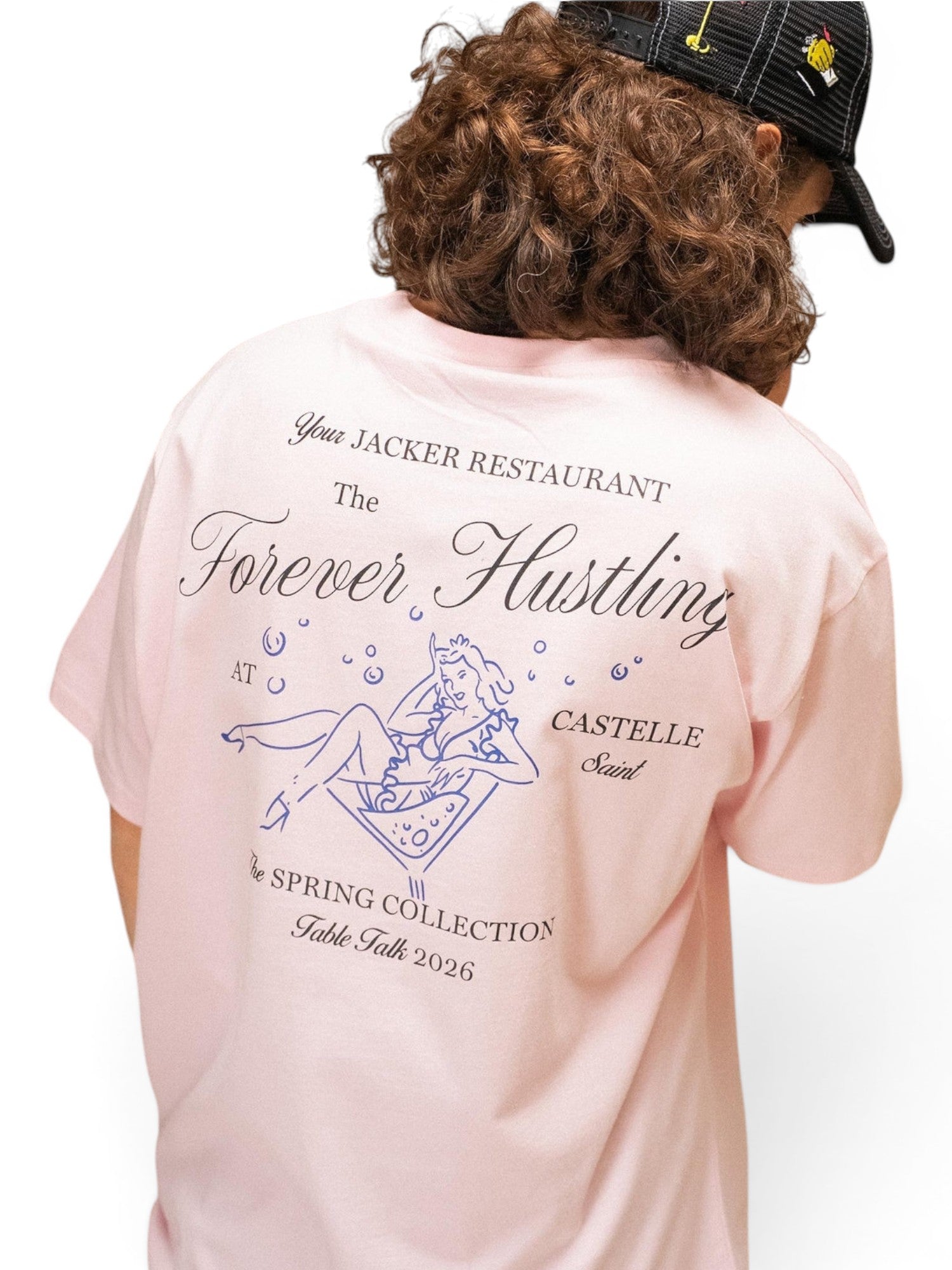 Teeshirts Jacker Grace T-Shirt Pink, vue portée de dos