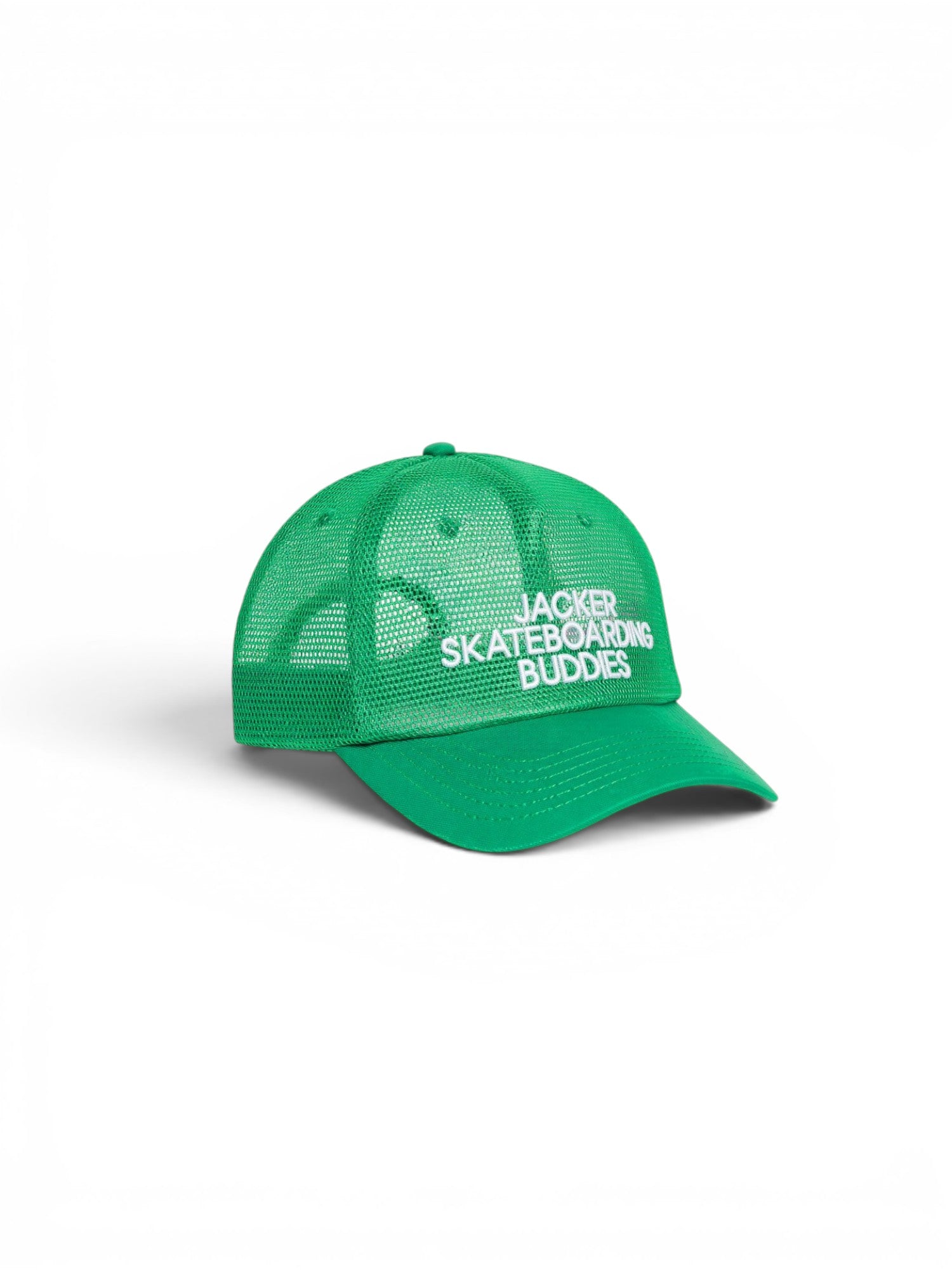 Casquettes Jacker Jsb Snapback 5 Panel Green, vue de face ¾ a plat