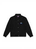 Vestes Jacker Mighty Blue Coach Jacket Black, Vue de face a plat