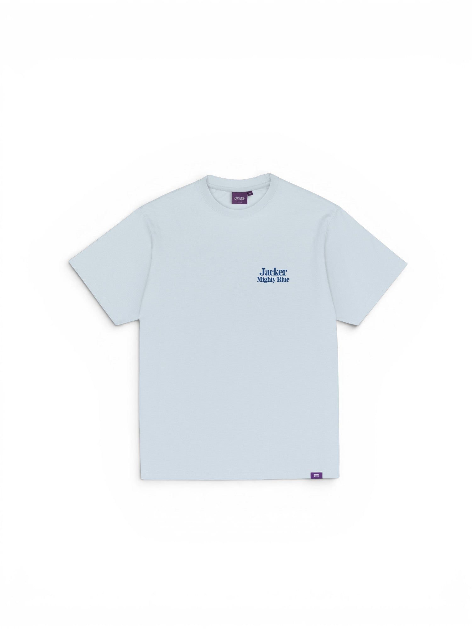 Teeshirts Jacker Mighty T-Shirt Blue, vue de face a plat