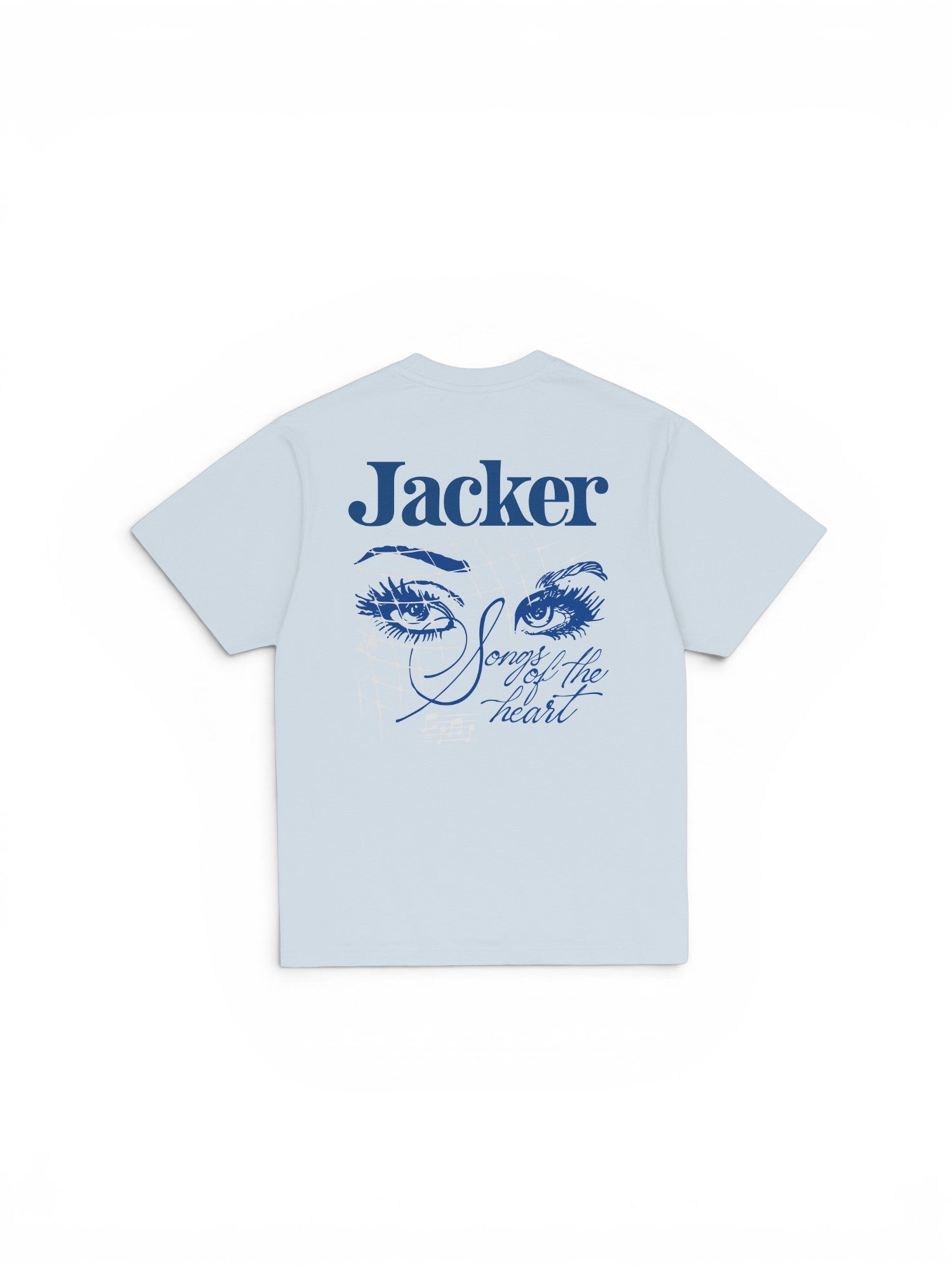 Teeshirts Jacker Mighty T-Shirt Blue, vue de dos a plat